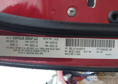 2010 Dodge Challenger Se from USA, damaged, VIN 2B3CJ4DVXAH289779